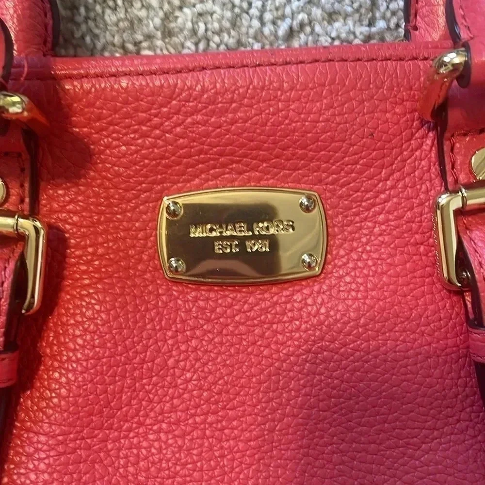 Michael Kors Bedford bowling satchel salmon pink purse